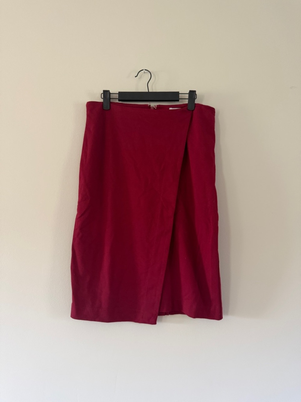 Carmen | Midi Wrap Skirt in Berry Red
